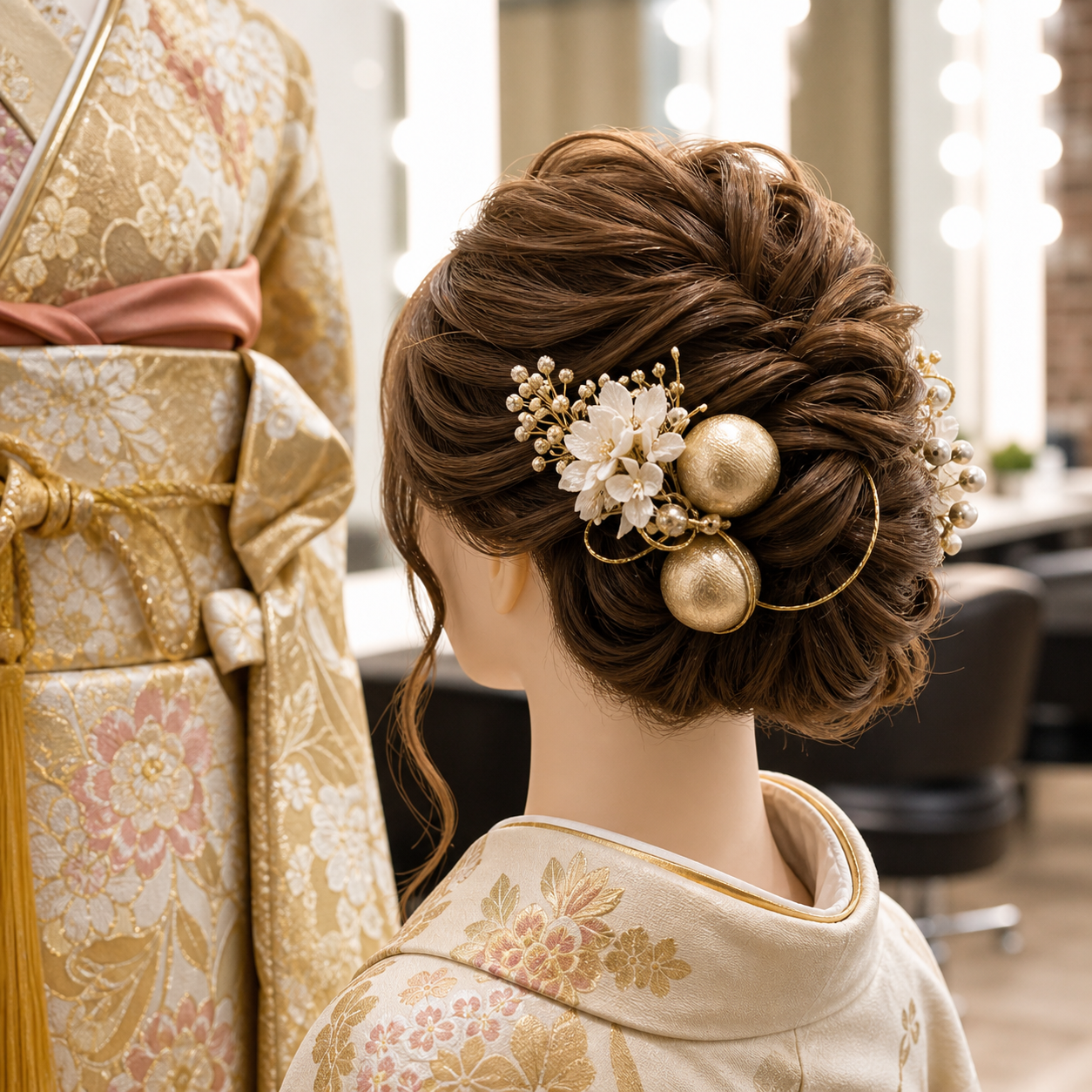 着付けとヘアセットを組み合わせたイメージ